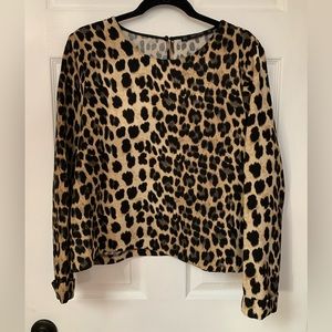 Leopard crepe top in gorgeous leopard print XL